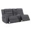 Canapé modulaire en chenille 3 pièces Hynes, gris foncé-189419491