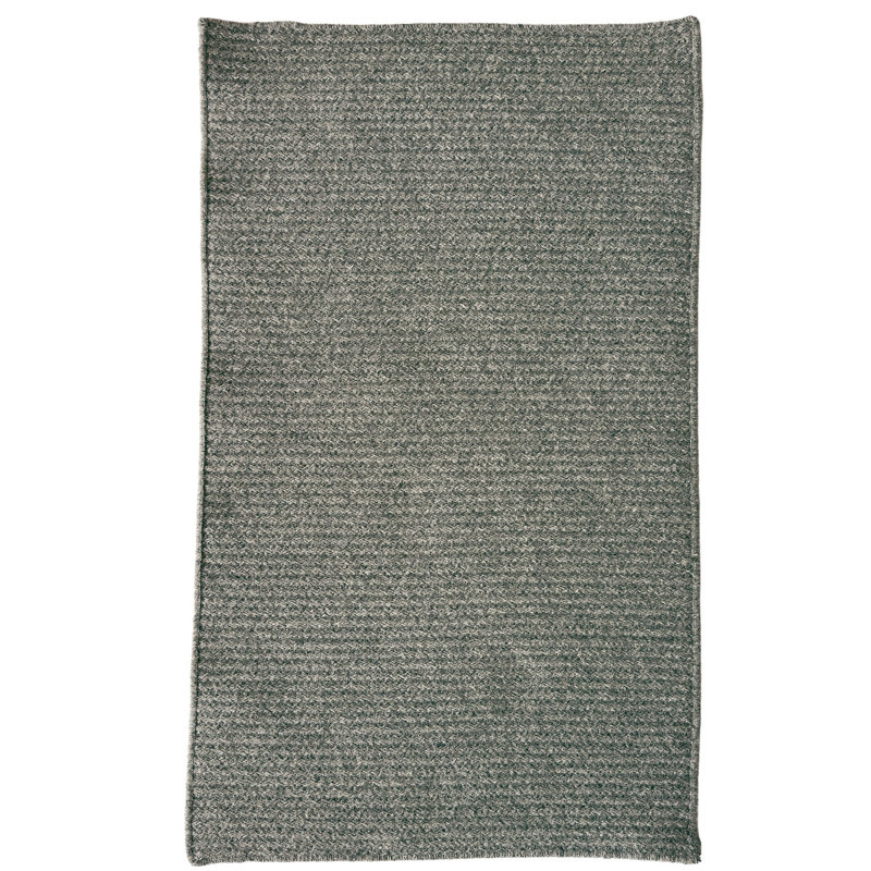 Tapis d'intérieur réversible en laine tressée Bristol, Smoke, Rectangle 7' x 9'