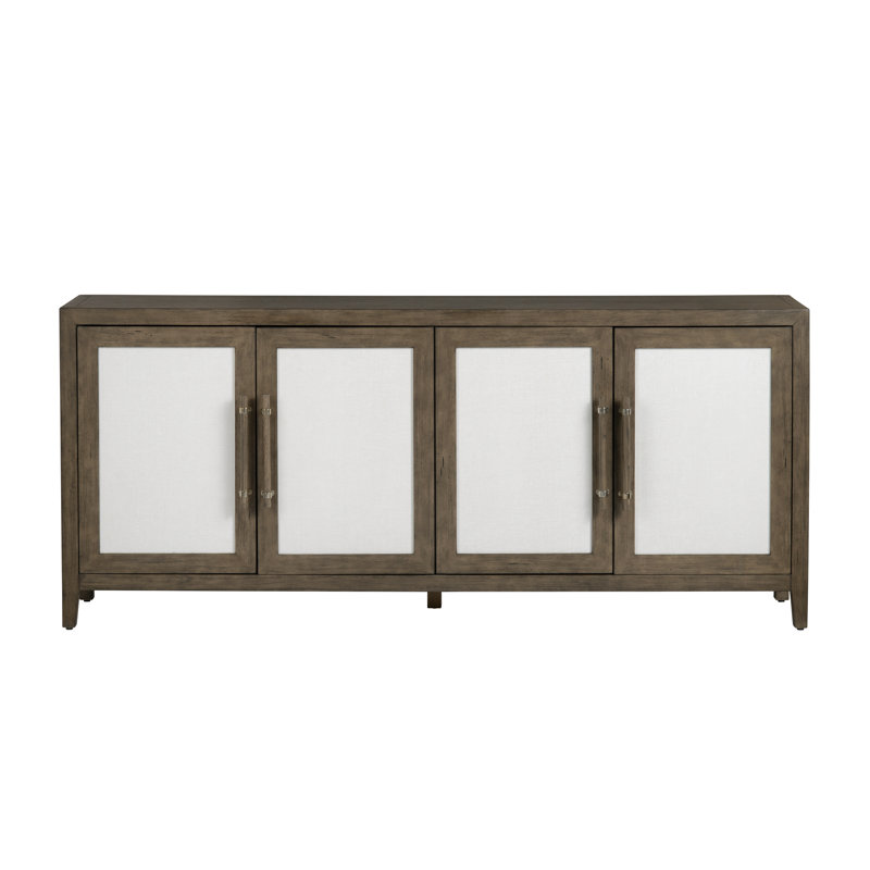 Katherine 4-Door Rattan Media Credenza_Sideboard