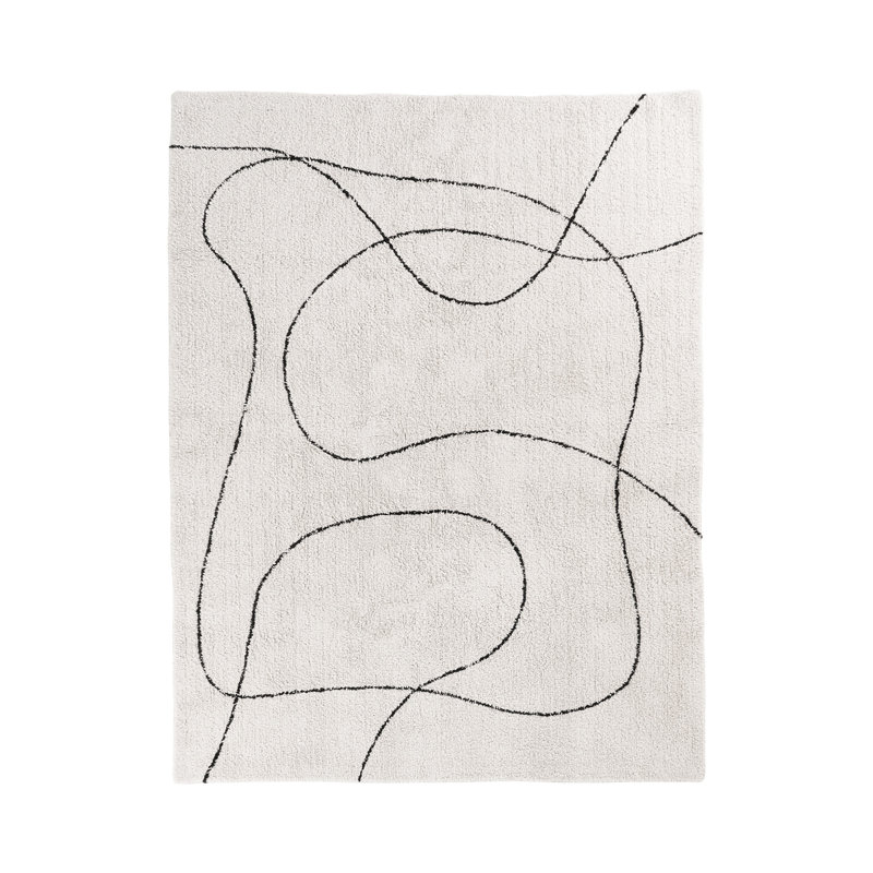 Rosalez Abstract Cotton Area Rug, Rectangle 160 x 230cm