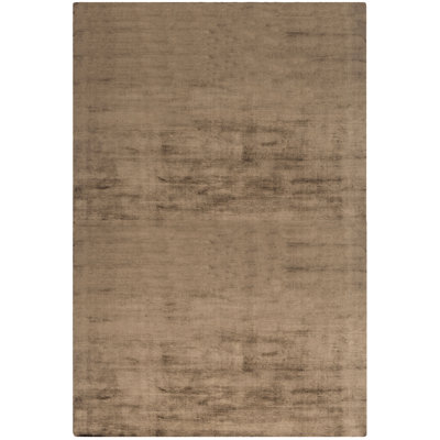 Endora Handmade Viscose Brown Rug