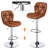 Adjustable Modern PU Leather Swivel Bar Stools with Backrest-105348916