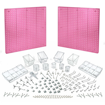 125-Piece Pegboard Organizer Kit (2 - 24"x24")