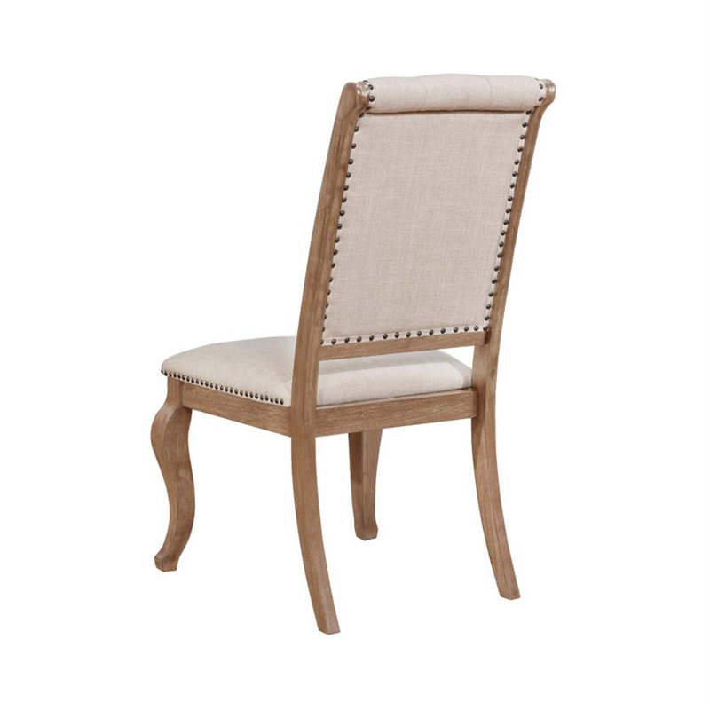 Ensemble de 2 chaises de salle à manger rembourrées en tissu