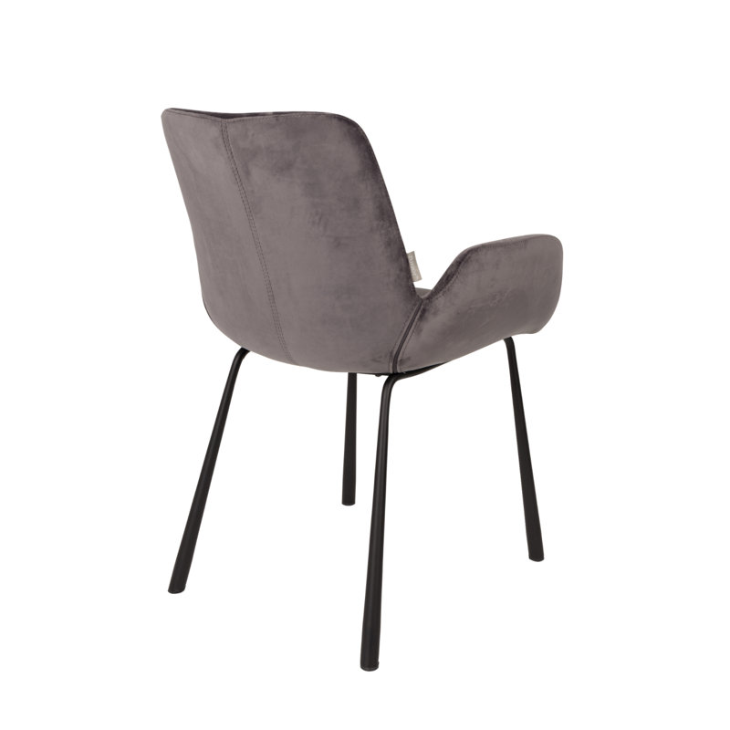 Britt Armchair, Dark Gray Velvet