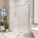 Flex 74.75" H Semi-frameless Pivot Shower Enclosure with Base Included