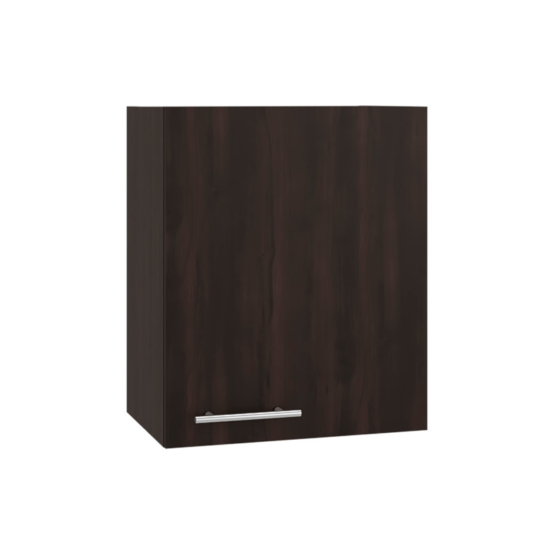 So- Hi Wall Cabinet in melamine with one door, Espresso