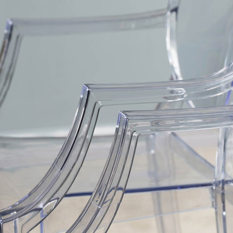 Chaise avec accoudoirs Anaissa King Louis, Transparent
