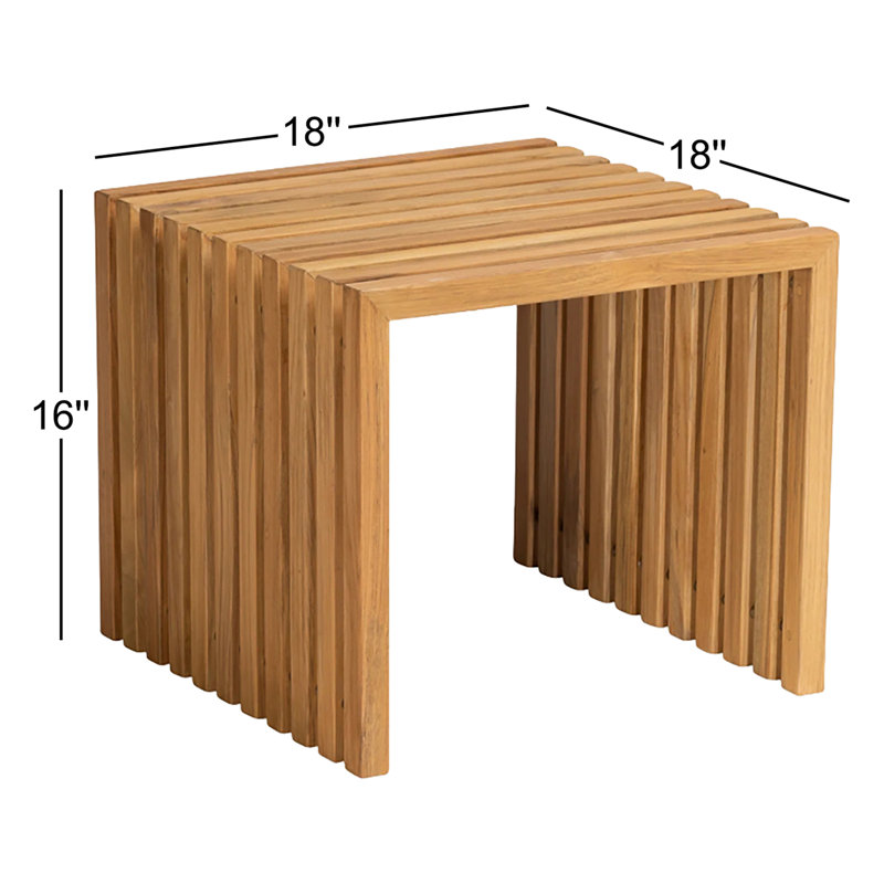 Essential Outdoor Square Teak Side Table