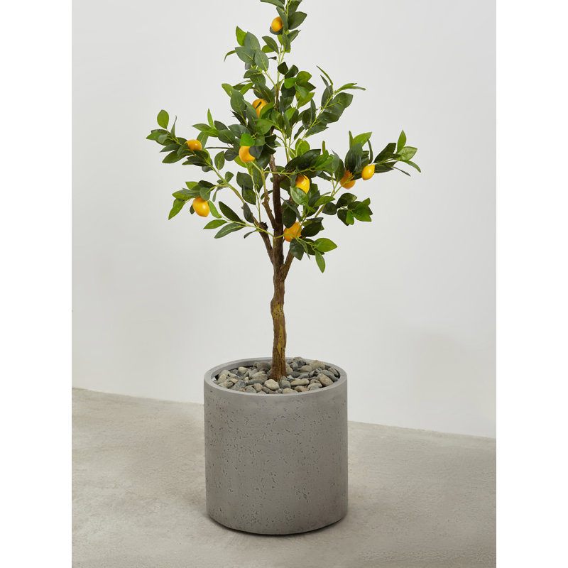 Handmade Pot Planter, Gray, 11.75" H x 12.5" W x 12.5" D