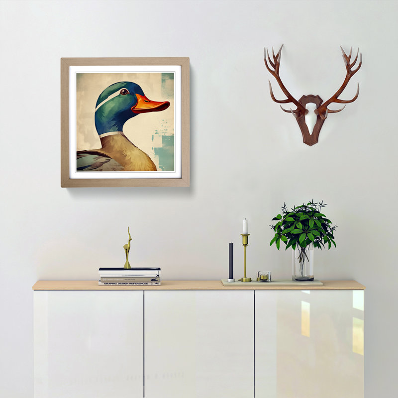 Single Picture Frame Print on Wood, Oak