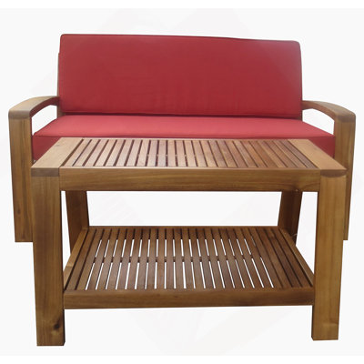 ensemble causeuse et table basse d'extérieur