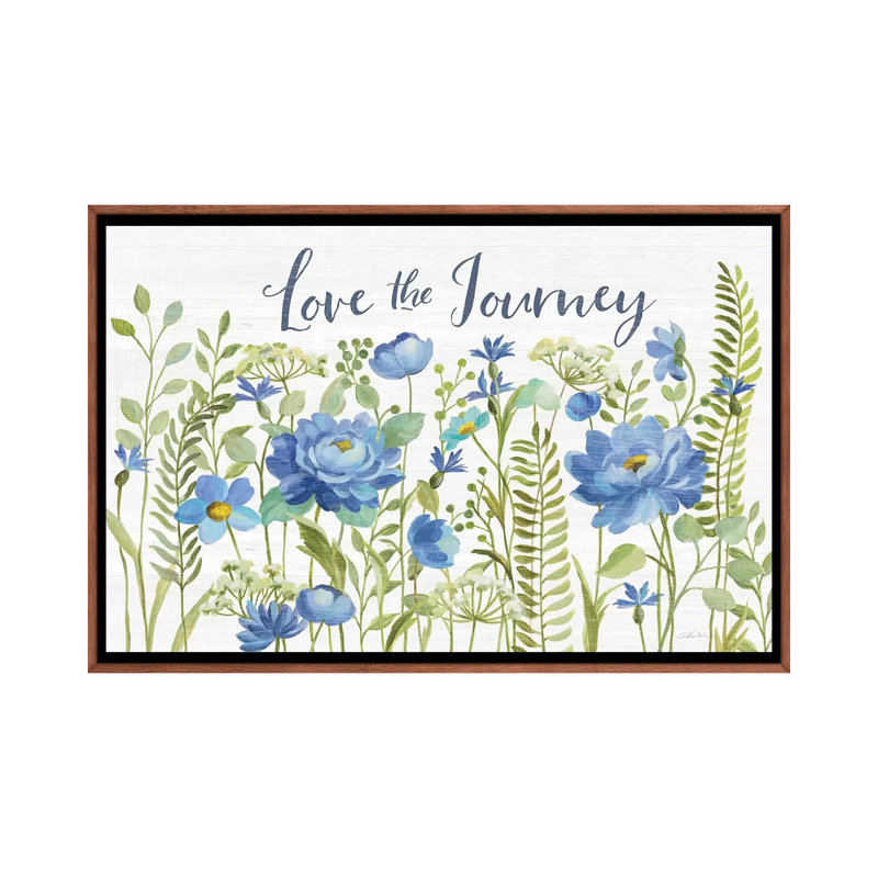 «Botanical Blue II» par Silvia Vassileva - impression d'art graphique, H 40 po x l 60 po x 1,5 po, Classic Wood Framed