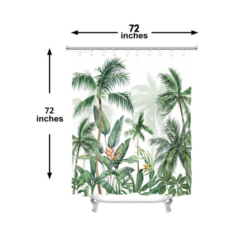 Rideau de douche Tropical Palm