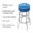 Swivel Upholstered Counter Stool with Metal Frame