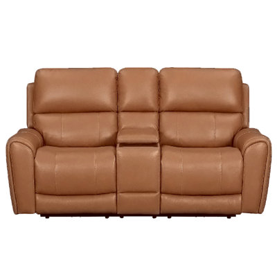 Alberta Zero Gravity Power Reclining Console Loveseat P3