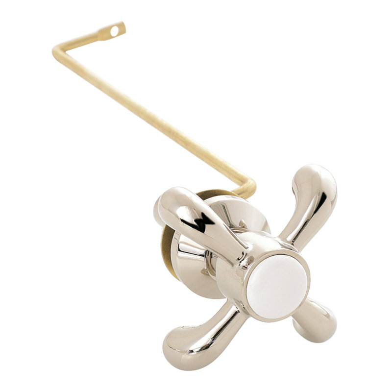 Levier de chasse d'eau à montage latéral Kingston Brass French Country, Nickel poli
