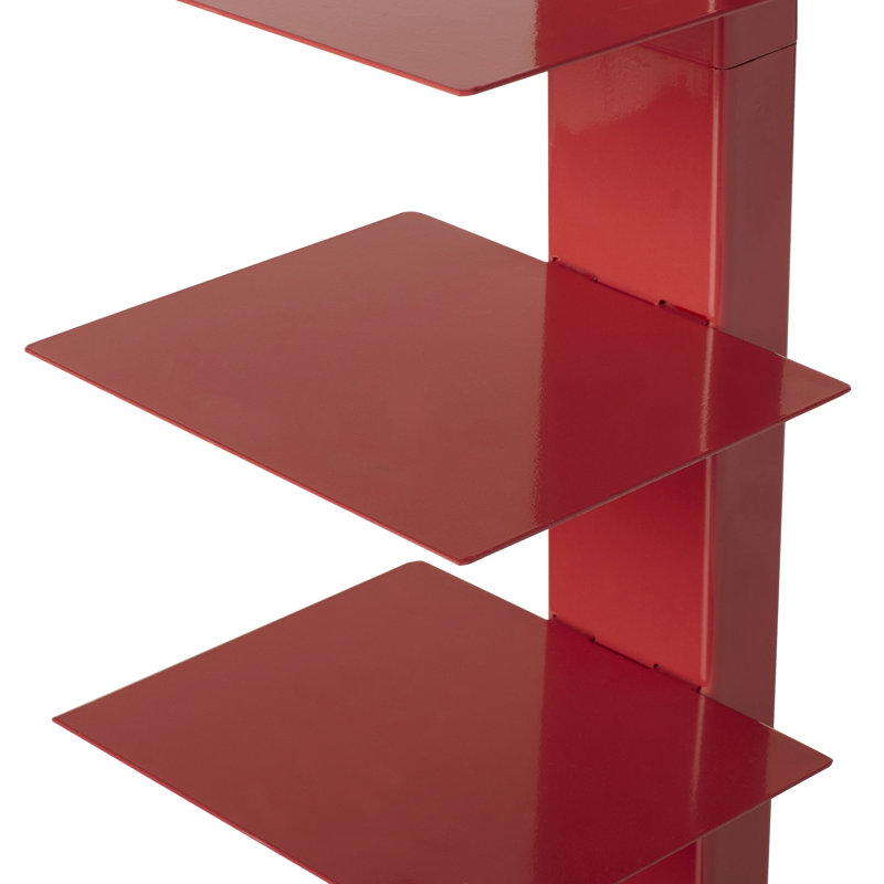 St Catherine Bookcase, Red, (11 Shelves) 55.25" H x 16" W x 14" D