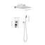 Douche de luxe - Pluie murale pour salle de bain en laiton blanc avec système de nettoyage facile