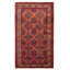Tapis rouge Baluch unique fait à la main 3 pi 11 po x 6 pi 11 po One Of Kind
