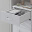 Tunis 5 Drawer Tallboy Chest Of Drawers - Matt Finish, Scratch Resistant, Brushed Chrome Metal Handles-1885320361