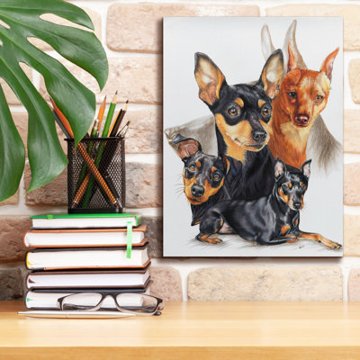 'Miniature Pinscher Medley' by Barbara Keith, Canvas Wall Art