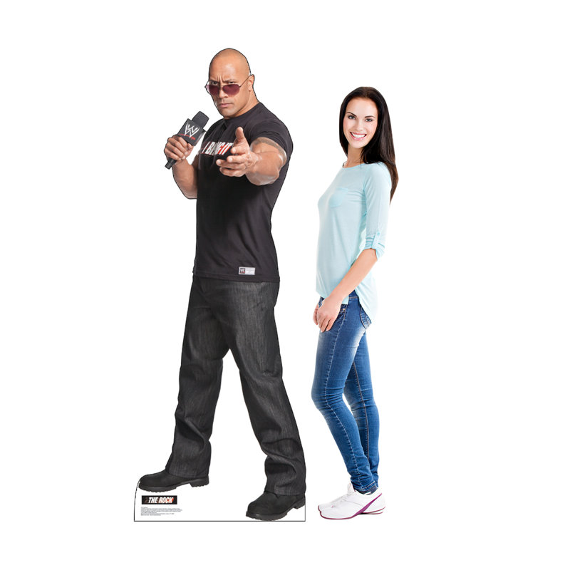Life-Size WWE Superstar Cardboard Standup with Microphone