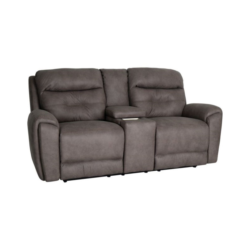 Canapé inclinable à accoudoirs arrondis 90 po, Mélange de polyester brun clair