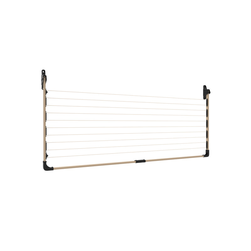 Séchoir à linge mural en acier Daytek, H 8,3 po x l 88,2 po x P 39,4 po, Écorce
