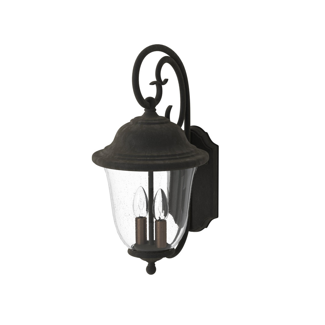 Elizabeth Oxidized Bronze Outdoor Wall Lantern Fleur De Lis Living Bulb 
