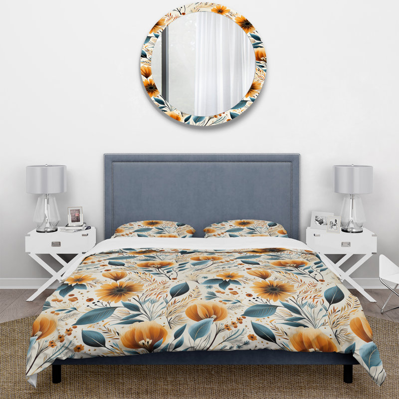 Ensemble de housse de couette inspiré de la nature Wanderer Boho, Housse de couette pour très grand lit et 2 très