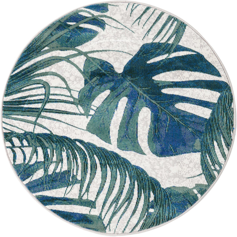 Floral Indoor Rug, Round 3'3"