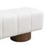 Banc rembourré blanc Milo