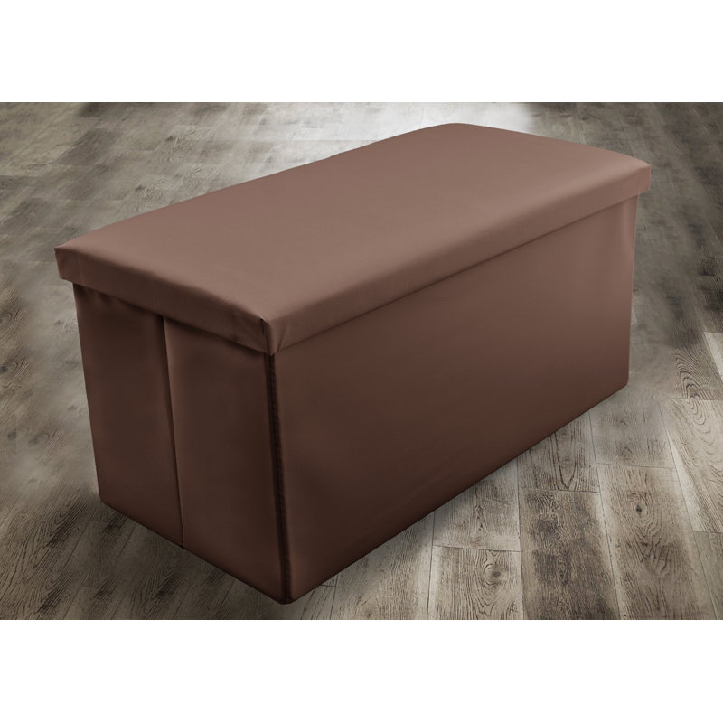 38 FOLDABLE LARGE STORAGE BOX, 38cm H x 80cm W x 7cm D, Brown