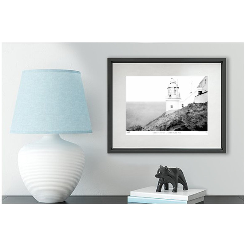 Countisbury, Lighthouse 1911 - Single Picture Frame Print, 60cm H x 80cm W x 2.3cm D