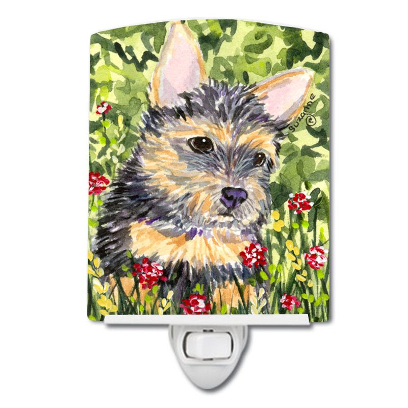 Éclairage de nuit en céramique norwich terrier