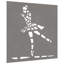 Décoration murale de jardin vidaXL en acier Corten rouillé 21,7 x 21,7 po