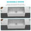 Farmhouse Sink, Apron-front Reversible Single Bowl Kitchen Sink