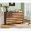 Buffet Buffet avec rangement: armoire de rangement de cuisine sculptée à la main avec 2 tiroirs et 3 portes, console de bar avec tablettes réglables - pour le salon du vestibule