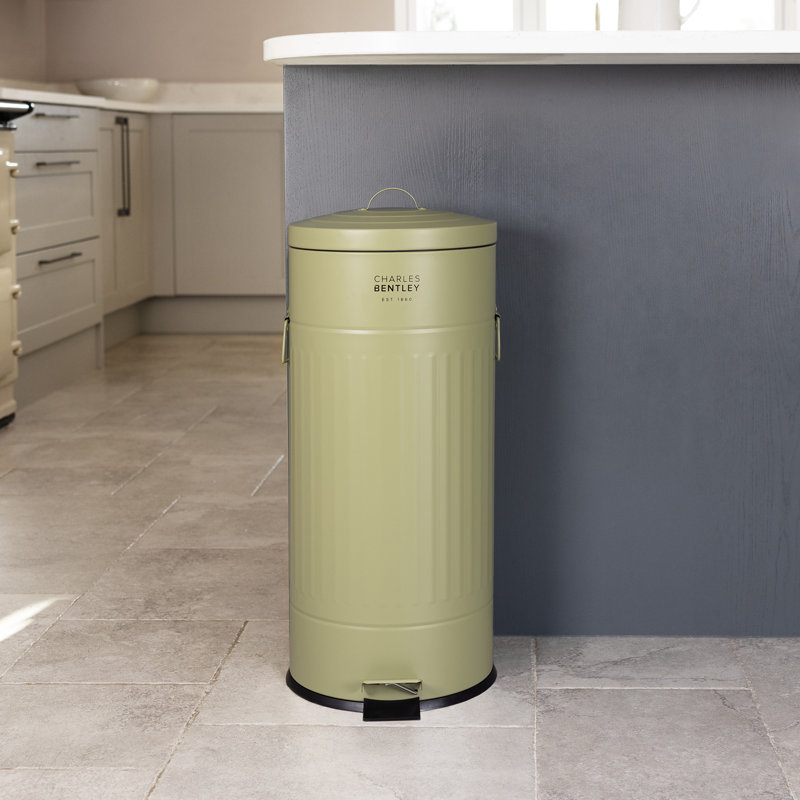 Steel Step On Kitchen Trash Can - 30L