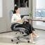 Bureau ajustable en velours gris (100 polyester) avec siège pivotant et revêtement en velours, 10,9 po