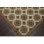 Tapis zone en laine brun/aqua 6 pi x 9 pi 4 po one-of-kind noué la Stpierre