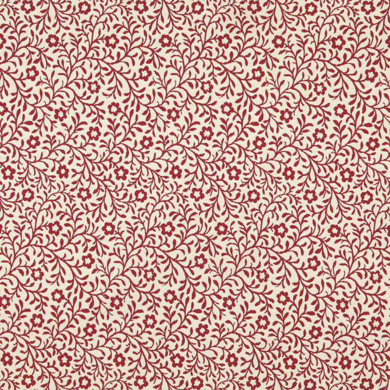 Tissu floral matelassé, Rouge