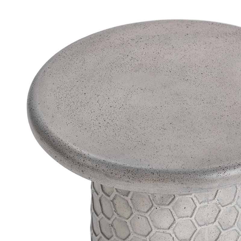 Delaine Outdoor Round Table, 20" H x 14" W x 14" D