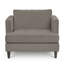 Chaise avec accoudoirs touffetée en polyester 41 po Burkouer-992248678