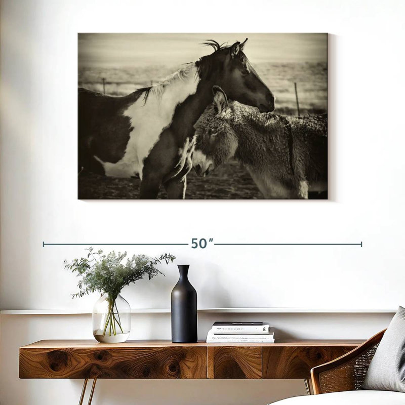 Kissing Horses I, H 26 po x l 39 po