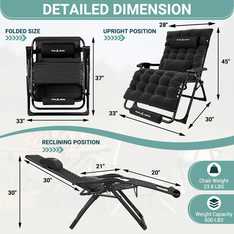 Très grand fauteuil inclinable Kubecki, Noir, noir, noir, noir