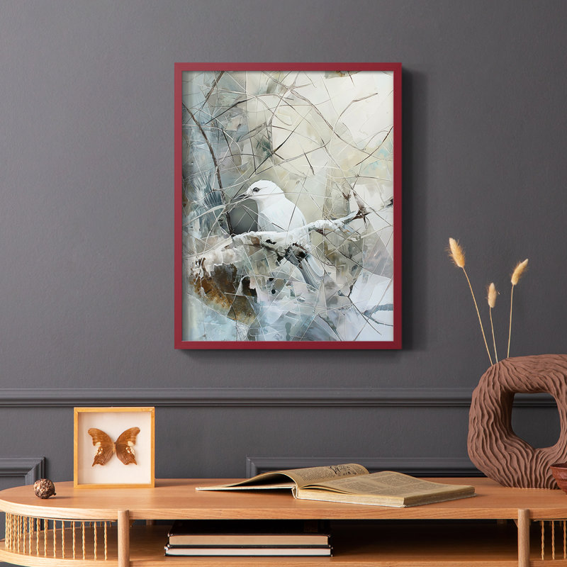 ANIMALS Series XXVII - reproduction encadrée de qualité supérieure - prête à être accrochée - aucun clou requis, Rouge