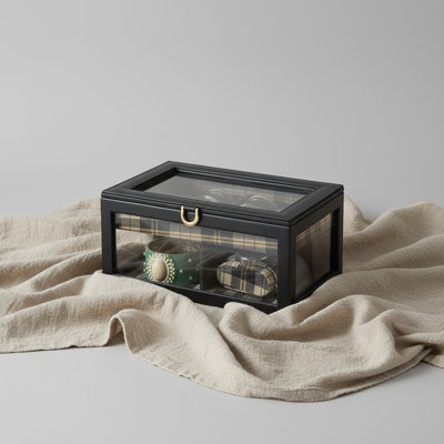 Clear Jewelry Display Case with Lock
