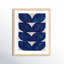 «Blue Chevron Navy» par Andrea Stokes - Art mural encadré-1551469676-1551469968